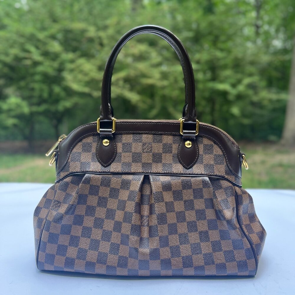 Louis Vuitton Damier Ebene Trevi PM Satchel Shoulder Handbag
